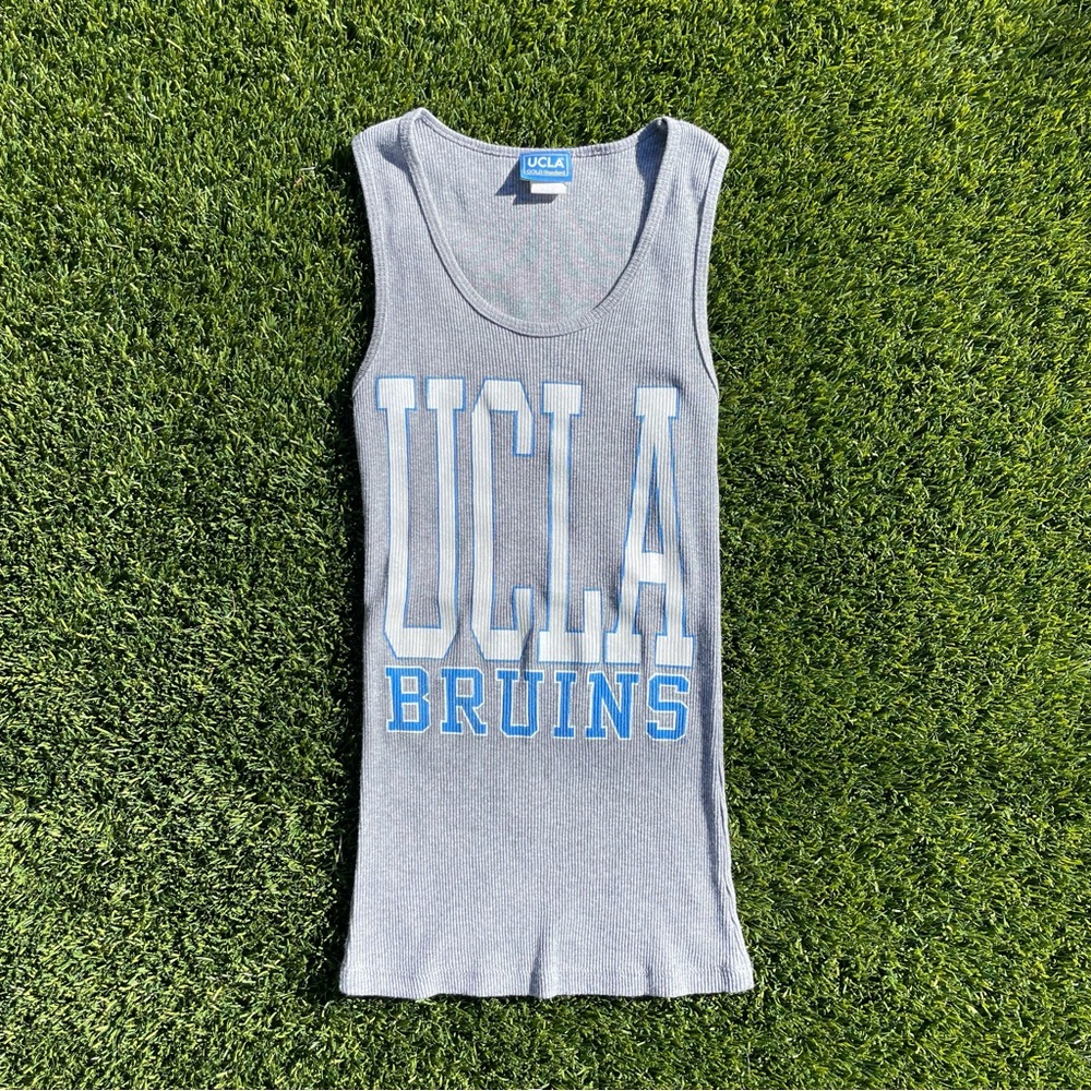 UCLA Bruins Women’s Medium Ribbed Tank Top USA Made Gold Standard Shirt
